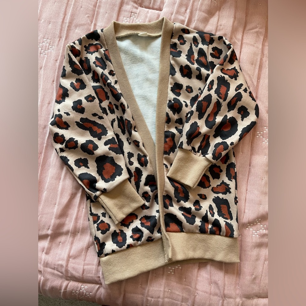 SHEIN kids’ leopard print cardigan